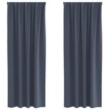 Vidaxl zwart-out gordijnen met ringen 2 pcs antraciet 260 x 140 cm