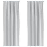 Vidaxl zwart-out gordijnen met ringen 2 pcs bleekgrijs 225 x 140 cm