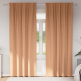 Vidaxl zwart-out gordijnen met ringen 2 pcs licht bruin 260 x 140 cm