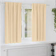 Vidaxl zwart-out gordijnen met ringen 2 st crèmekleurig 175 x 140 cm