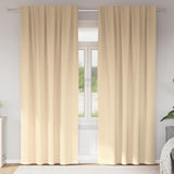 Vidaxl zwart-out gordijnen met ringen 2 st crèmekleurig 260 x 140 cm