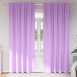 Vidaxl zwart-out gordijnen met ringen 2 pcs paars 245 x 140 cm