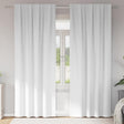 Vidaxl zwart-out gordijnen met ringen 2 st puur wit 225 x 140 cm