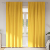 Vidaxl zwart-out gordijnen met ringen 2 pcs mosterdgeel 225 x 140 cm