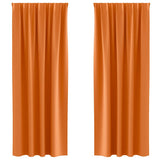 Vidaxl zwart-out gordijnen met ringen 2 pcs feloranje 245 x 140 cm
