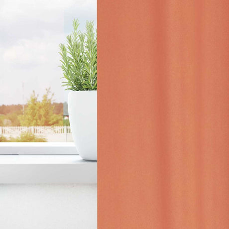 Vidaxl zwart-out gordijnen met ringen 2 st terracotta 175 x 140 cm