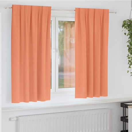 Vidaxl zwart-out gordijnen met ringen 2 pcs terracotta 175 x 140 cm