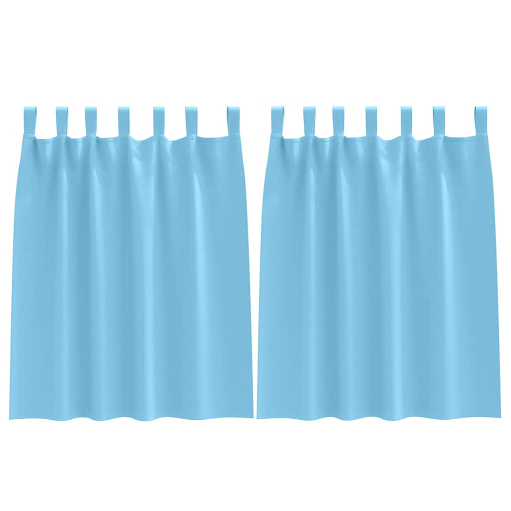 Vidaxl zwart-out gordijnen met ringen 2 pcs lichtblauw 140 x 140 cm