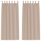 Vidaxl zwart-out gordijnen met ringen 2 pcs taupe 245 x 140 cm