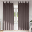 Vidaxl zwart-out gordijnen met ringen 2 st donkerbruin 225 x 140 cm