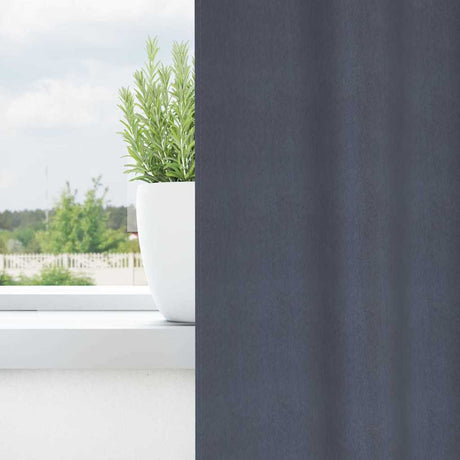 Vidaxl zwart-out gordijnen met ringen 2 st antraciet 260 x 140 cm