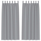 Vidaxl zwart-out gordijnen met ringen 2 pcs lichtgrijs 225 x 140 cm