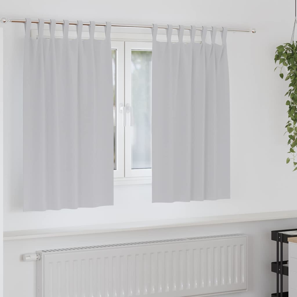 Vidaxl zwart-out gordijnen met ringen 2 pcs lichtgrijs 140 x 140 cm