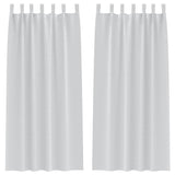 Vidaxl zwart-out gordijnen met ringen 2 pcs bleekgrijs 245 x 140 cm