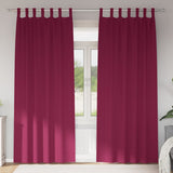 Vidaxl zwart-out gordijnen met ringen 2 pcs wijnrood 260 x 140 cm