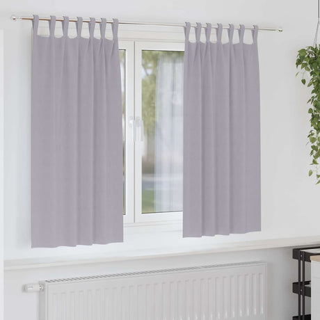 Vidaxl zwart-out gordijnen met ringen 2 pcs metaalgrijs 175 x 140 cm