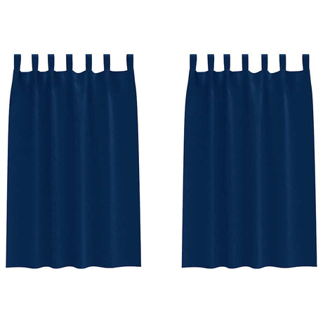 Vidaxl zwart-out gordijnen met ringen 2 pcs donkerblauw 175 x 140 cm