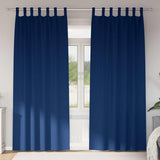 Vidaxl zwart-out gordijnen met ringen 2 pcs donkerblauw 245 x 140 cm