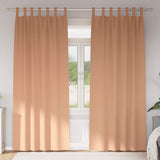 Vidaxl zwart-out gordijnen met ringen 2 pcs licht bruin 245 x 140 cm