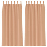 Vidaxl zwart-out gordijnen met ringen 2 pcs licht bruin 260 x 140 cm