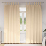 Vidaxl zwart-out gordijnen met ringen 2 pcs crème 260 x 140 cm