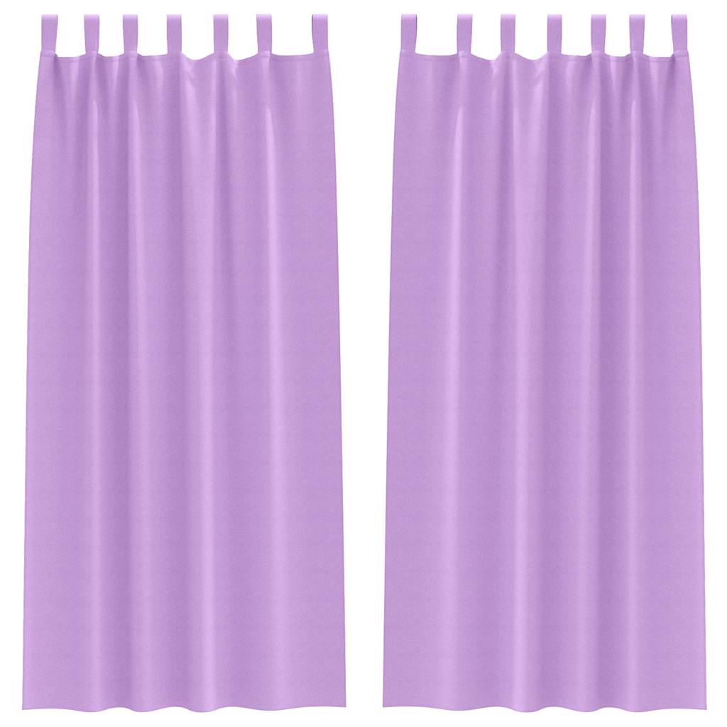 Vidaxl zwart-out gordijnen met ringen 2 pcs paars 245 x 140 cm