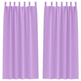 Vidaxl zwart-out gordijnen met ringen 2 pcs paars 245 x 140 cm