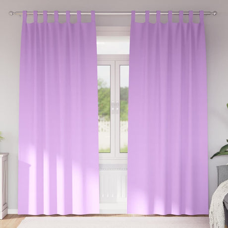 Vidaxl zwart-out gordijnen met ringen 2 pcs paars 260 x 140 cm