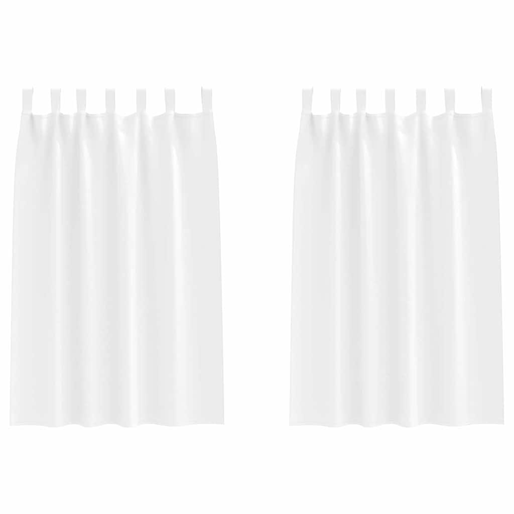 Vidaxl zwart-out gordijnen met ringen 2 pcs puur wit 175 x 140 cm