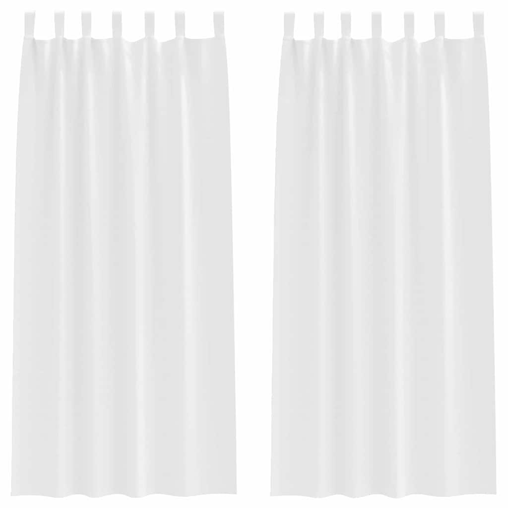 Vidaxl zwart-out gordijnen met ringen 2 pcs puur wit 260 x 140 cm