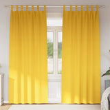 Vidaxl zwart-out gordijnen met ringen 2 pcs mosterdgeel 245 x 140 cm