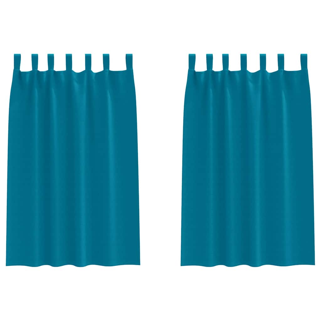 Vidaxl zwart-out gordijnen met ringen 2 pcs turquoise 175 x 140 cm