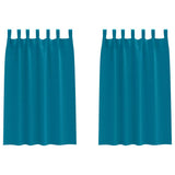 Vidaxl zwart-out gordijnen met ringen 2 pcs turquoise 175 x 140 cm