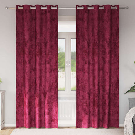Vidaxl velvet gordijnen 2 st wijnrood 245 x 140 cm fluweel