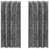 Vidaxl velvet gordijnen met gordijnen 2 pcs grijs 225 x 140 cm fluweel