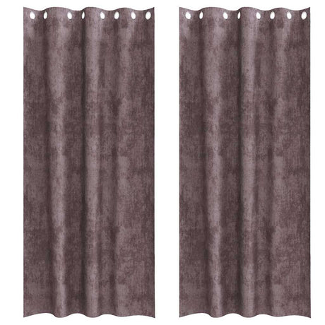Vidaxl velvet gordijnen met gordijnen 2 pcs bruin 245 x 140 cm fluweel