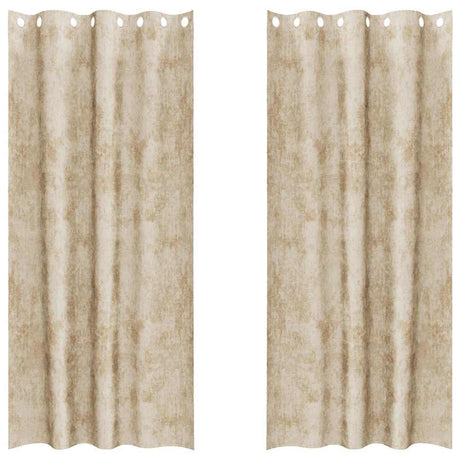 Vidaxl velvet gordijnen 2 st crème 260 x 140 cm fluweel