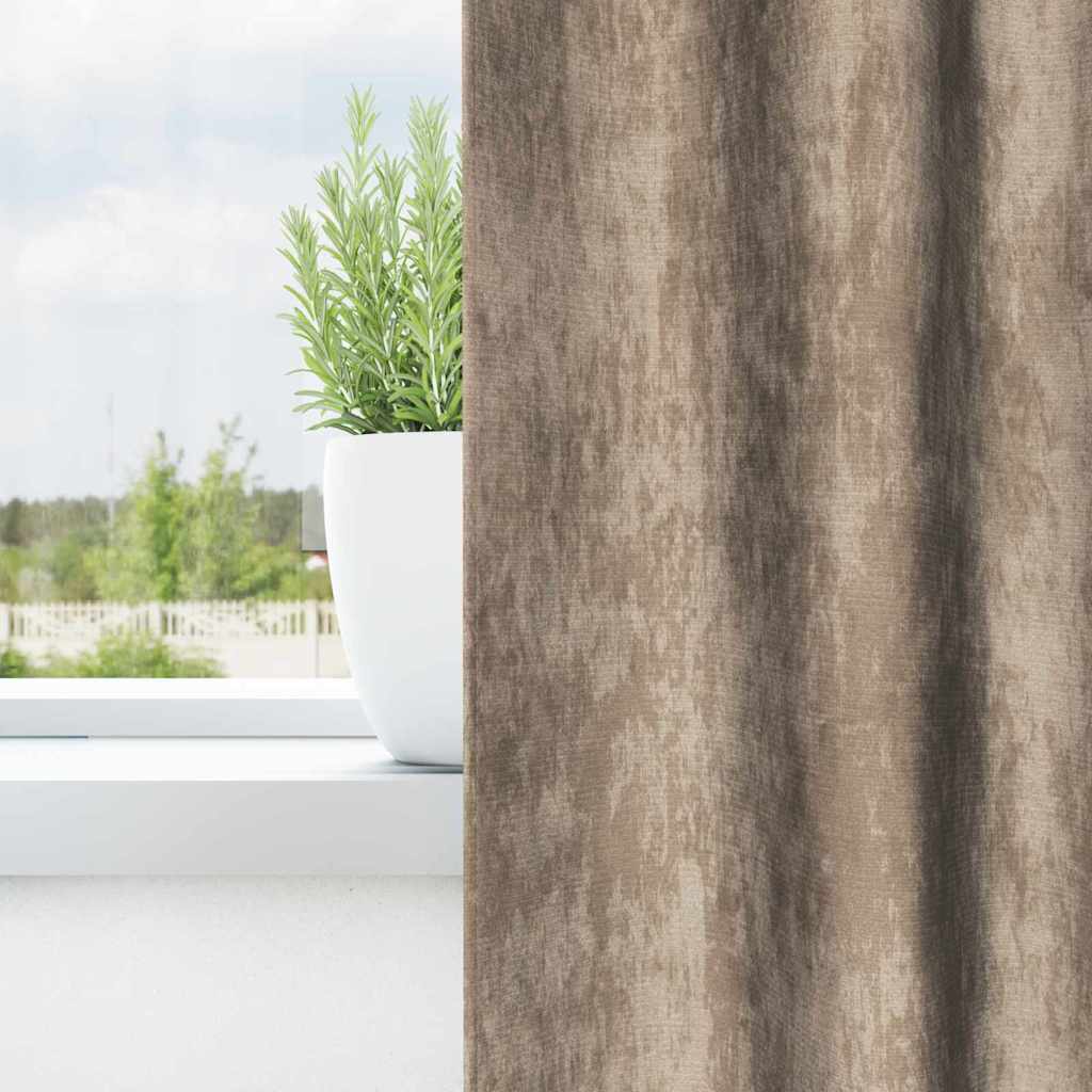 Vidaxl velvet gordijnen 2 pcs champagne 175 x 140 cm fluweel