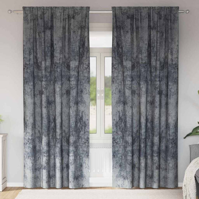 Vidaxl velvet gordijnen 2 st zilvergrijs 245 x 140 cm fluweel