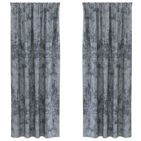 Vidaxl velvet gordijnen 2 pcs zilvergrijs 260 x 140 cm fluweel