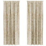 Vidaxl velvet gordijnen met gordijnen 2 pcs crème 260 x 140 cm fluweel