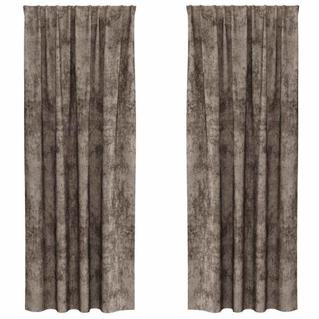 Vidaxl velvet gordijnen 2 pcs cappuccino 225 x 140 cm fluweel