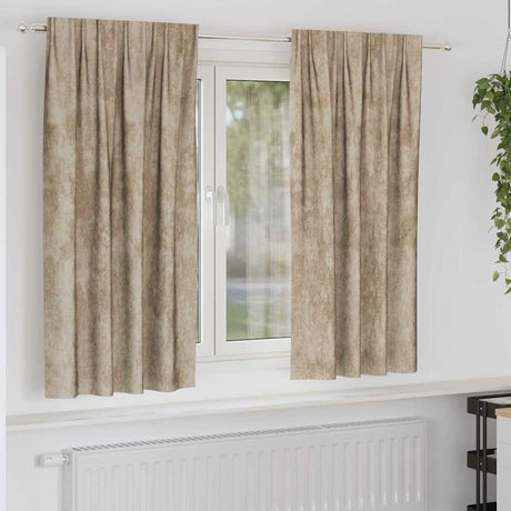 Vidaxl velvet gordijnen 2 pcs champagne 175 x 140 cm fluweel