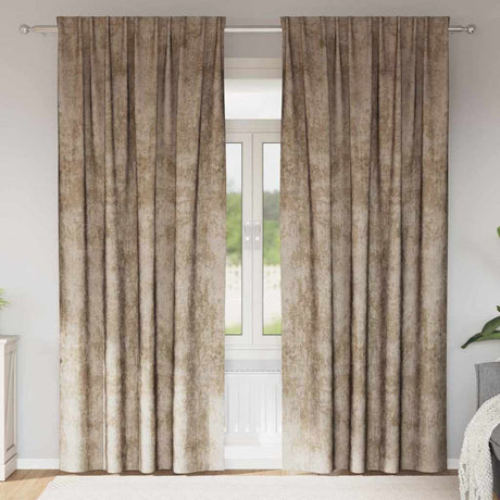 Vidaxl velvet gordijnen 2 pcs champagne 245 x 140 cm fluweel