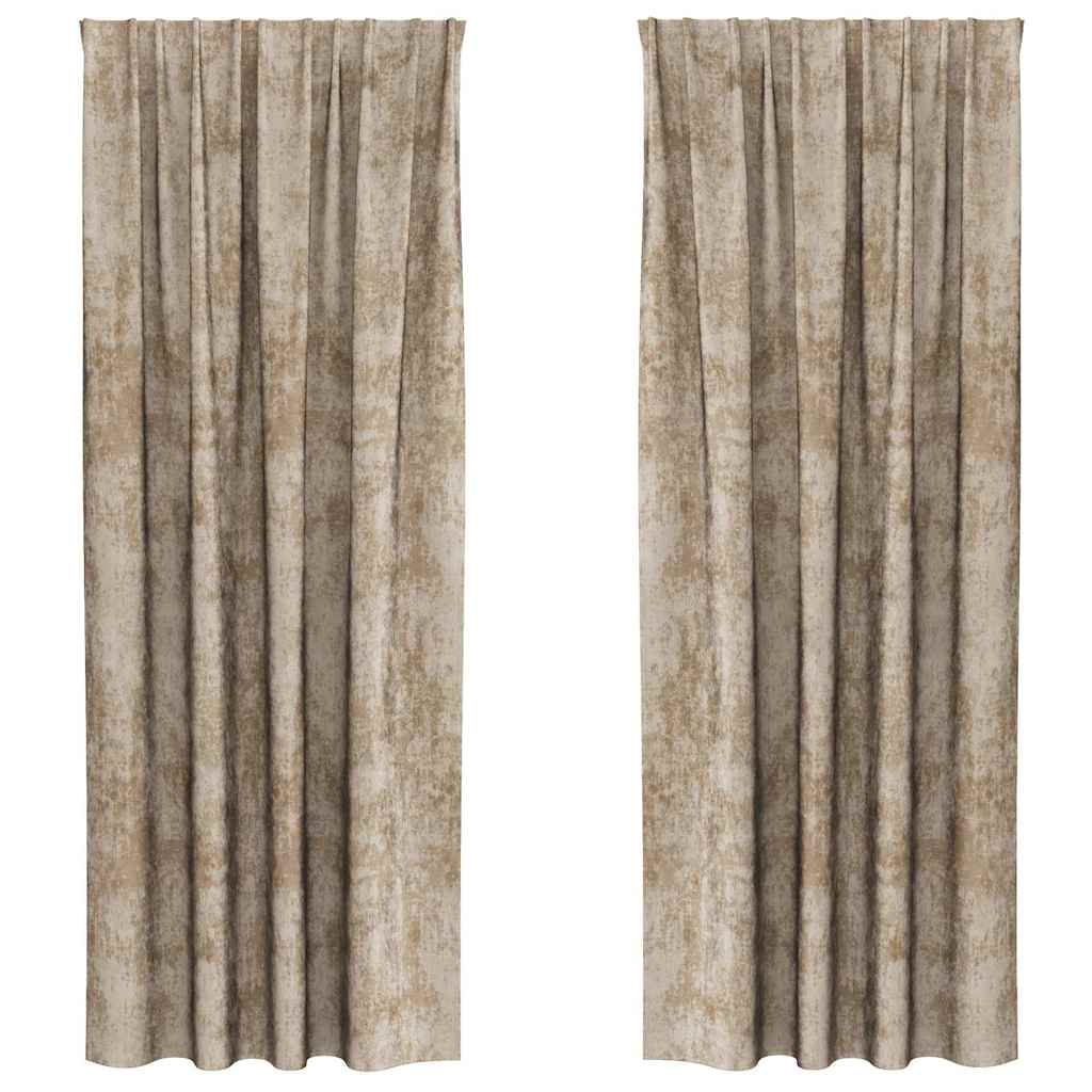 Vidaxl velvet gordijnen 2 st champagne 260 x 140 cm fluweel