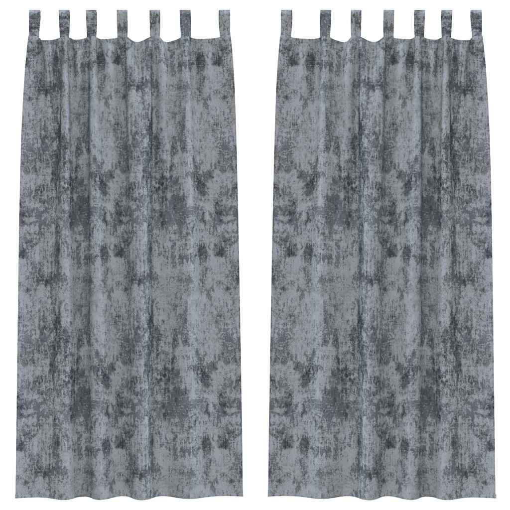 Vidaxl velvet gordijnen 2 pcs zilvergrijs 245 x 140 cm fluweel