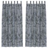 Vidaxl velvet gordijnen 2 pcs zilvergrijs 245 x 140 cm fluweel