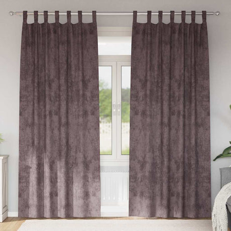 Vidaxl velvet gordijnen 2 st bruin 225 x 140 cm fluweel