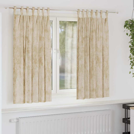 Vidaxl velvet gordijnen 2 st crème 175 x 140 cm fluweel