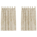 Vidaxl velvet gordijnen met gordijnen 2 pcs crème 175 x 140 cm fluweel